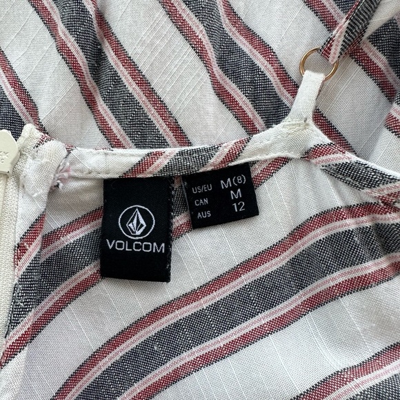 🌴 Volcom Striped Beach Mini Dress, Size M - Picture 4 of 10